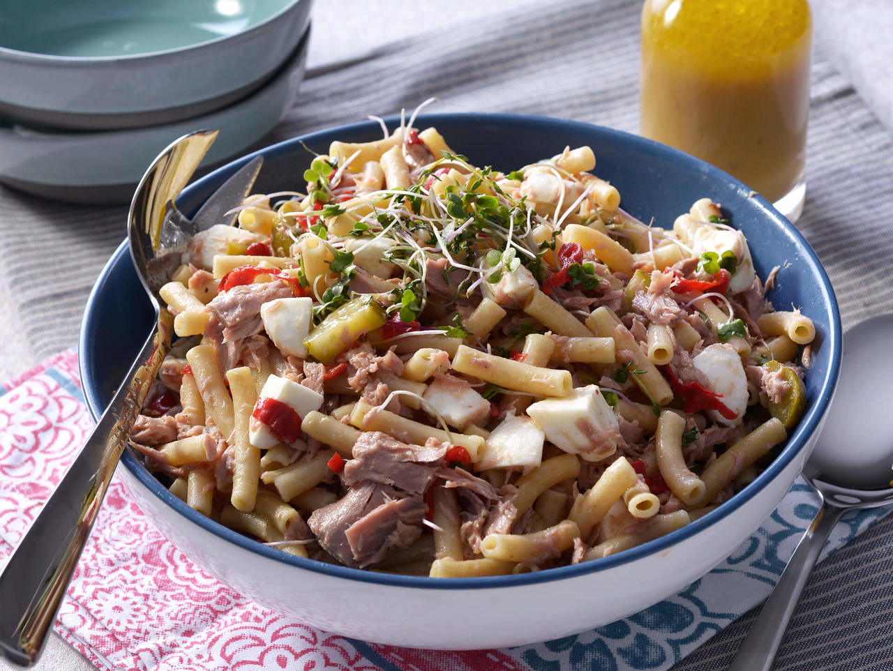 Fattis and Monis Macaroni Tuna and Gherkins Salad Recipe